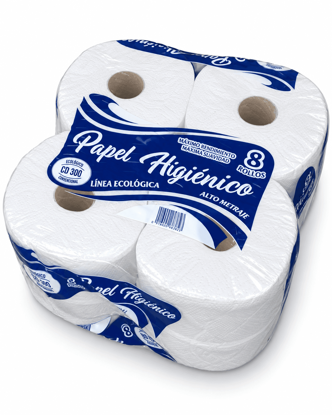 PAPEL HIGIENICO X 300M X 8U KING CLASICO CONO CHICO