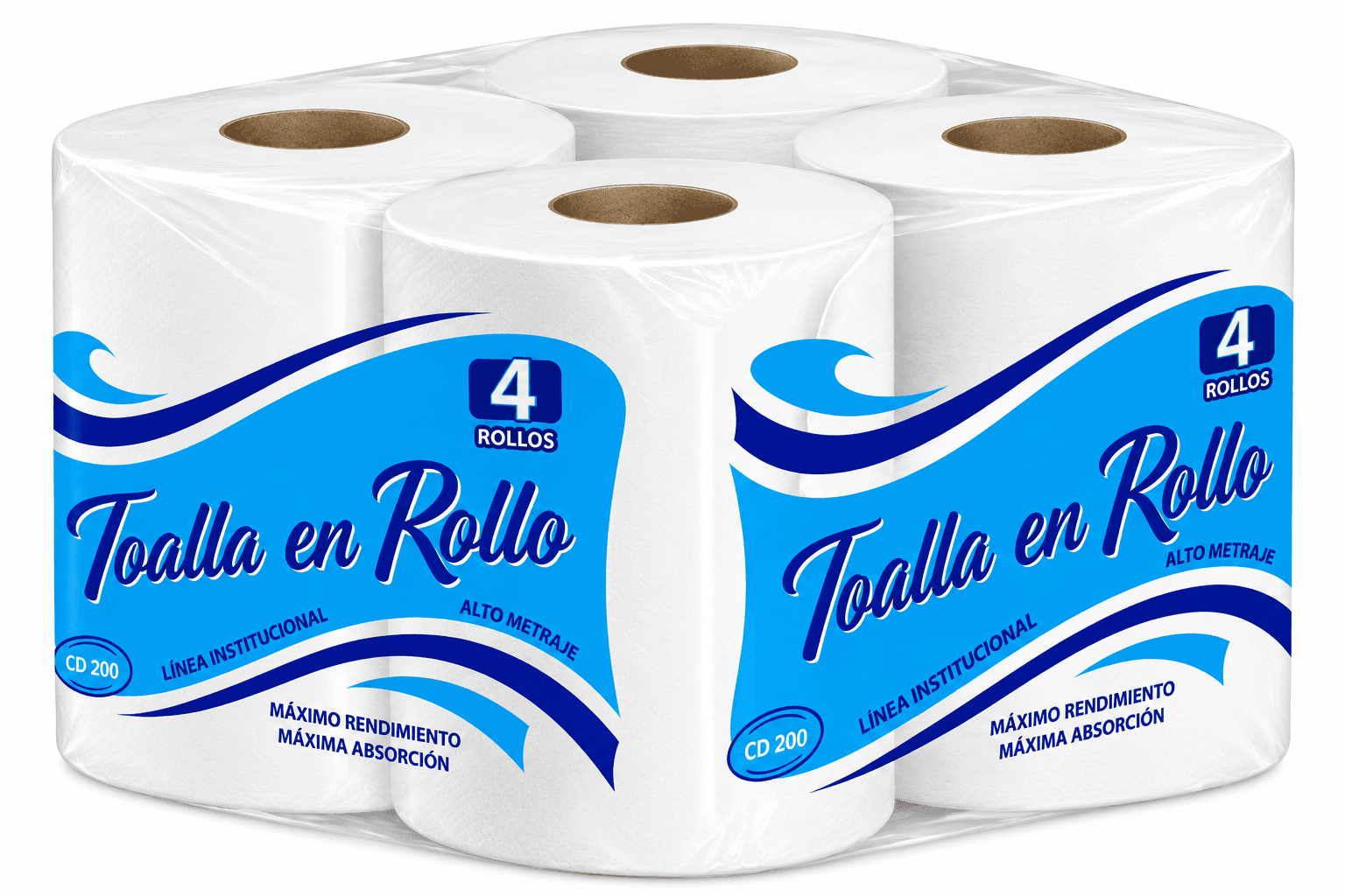 TOALLAS EN ROLLO X 200M X 4U PREMIUM