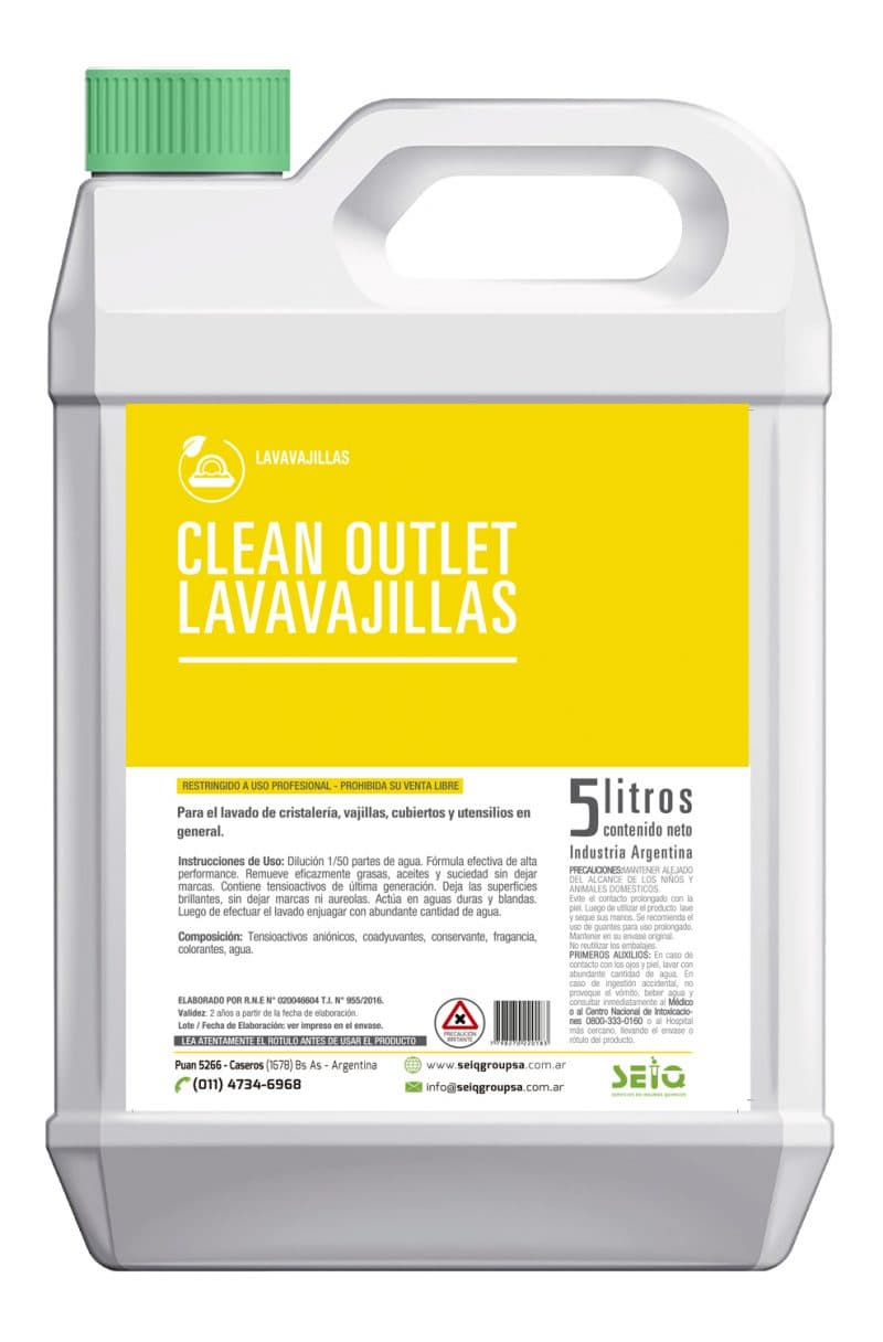 CLEAN OUTLET LAVAVAJILLA X 5L