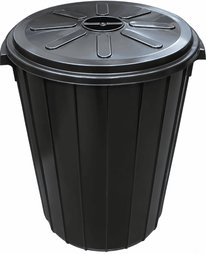 CESTO DE RESIDUO NEGRO X 70L - TAPA PLANA
