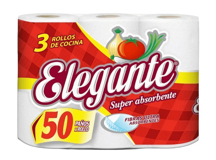 ROLLO DE COCINA X 50P X 3U ELEGANTE