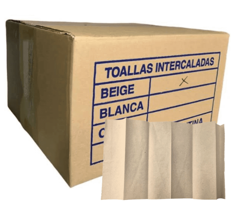 TOALLAS INTERCALADAS ECO BEIGE X 10 PAQ