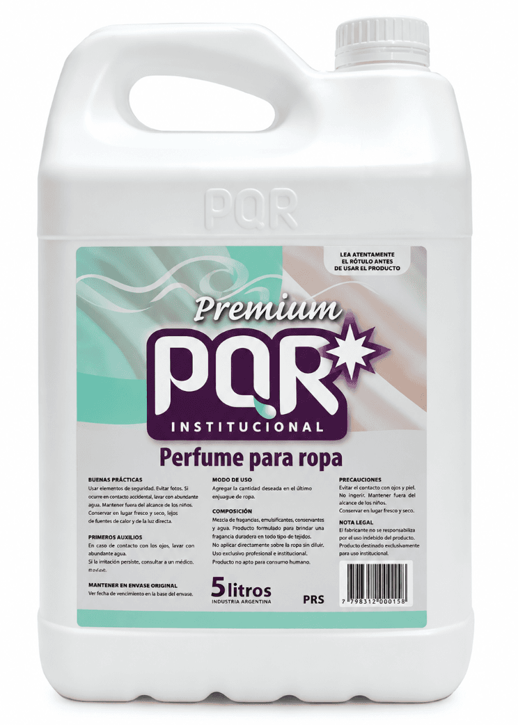 PERFUME PARA ROPA INSTITUCIONAL PREMIUM PQR X 5L