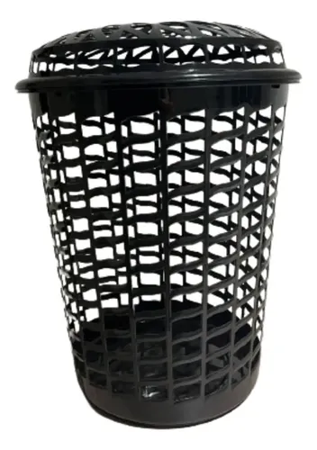 CANASTO REJILLA REDONDO CON TAPA X 40 L