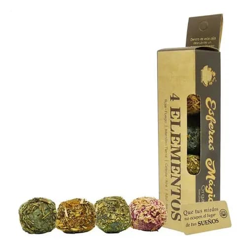 ESFERAS MÁGICAS AROMÁTICAS 4 ELEMENTOS X 4 UNIDADES