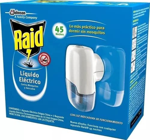 APARATO ELÉCTRICO RAID CON LÍQUIDO X 45 NOCHES