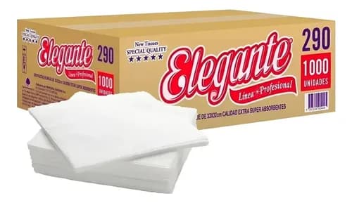 SERVILLETAS 32X32CM X 1000U ELEGANTE