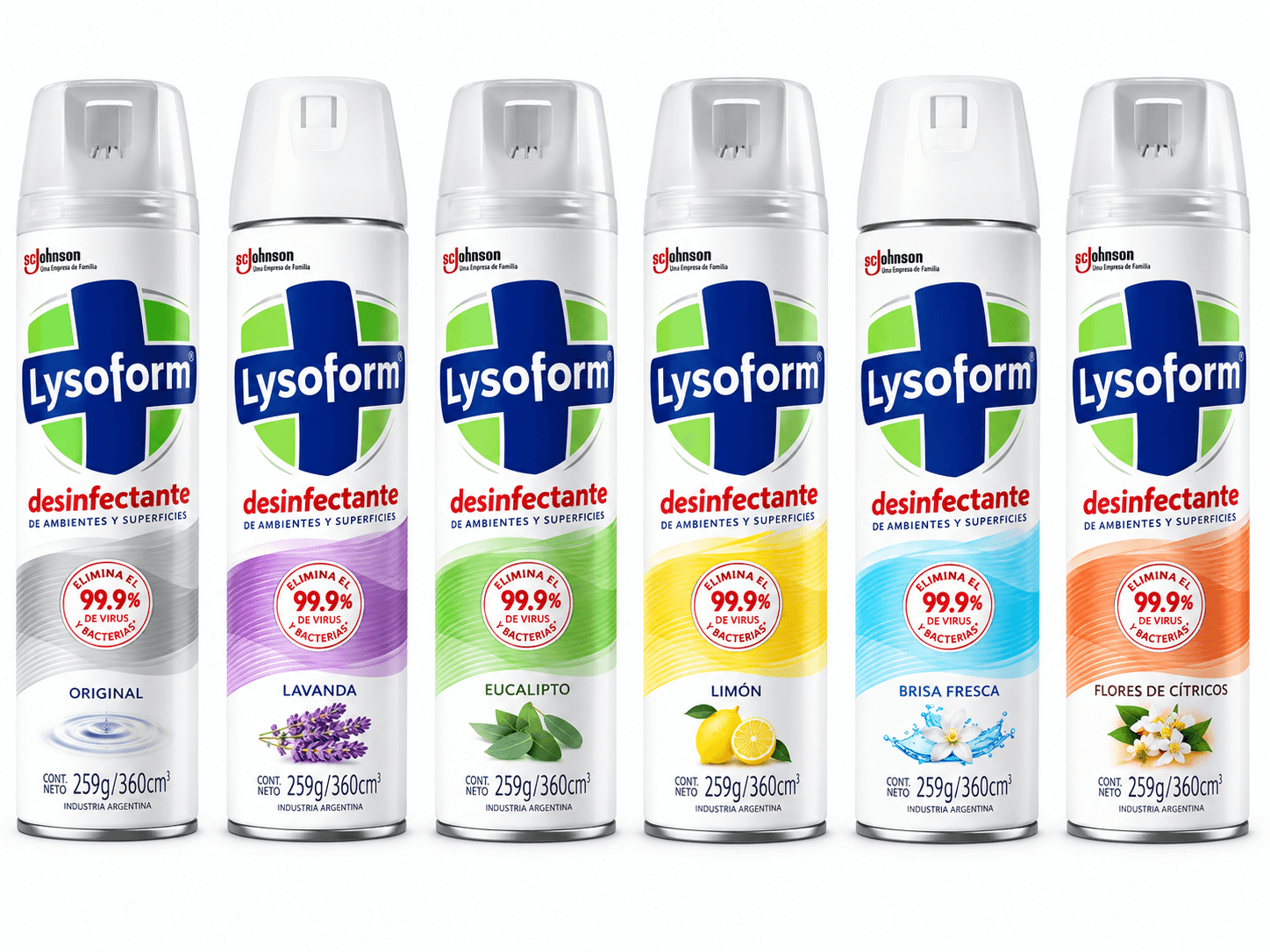 LYSOFORM AEROSOL X 360CC (VARIAS FRAGANCIAS)