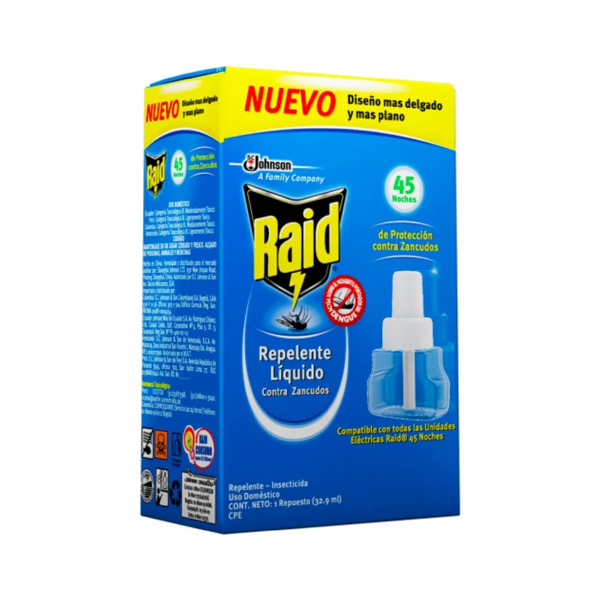 REPUESTO LÍQUIDO 45 NOCHES ELÉCTRICO RAID