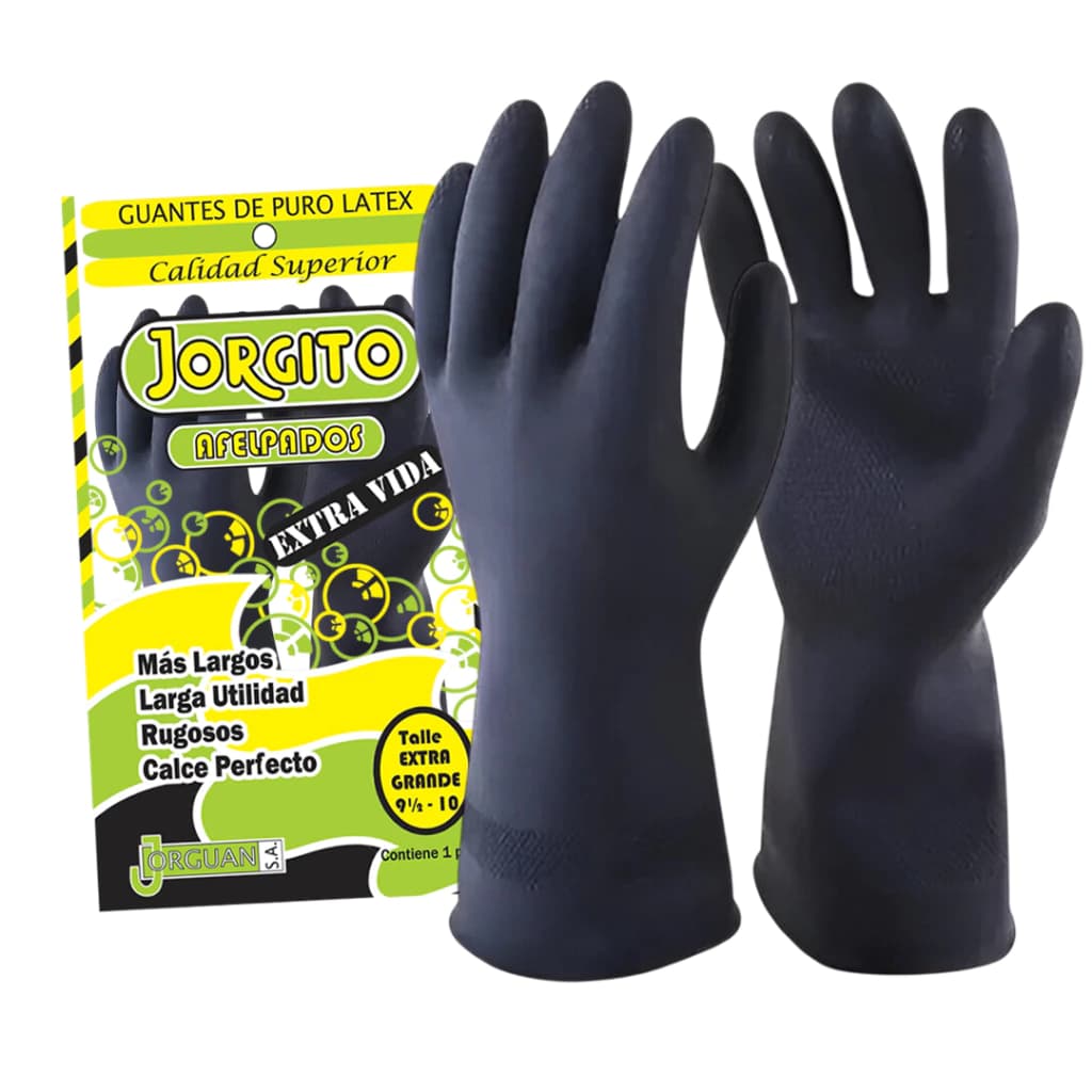 GUANTES NEGROS INDUSTRIALES JORGITO G
