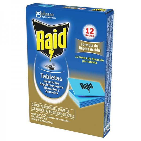 TABLETAS DE RAID CAJA X 12 UNIDADES